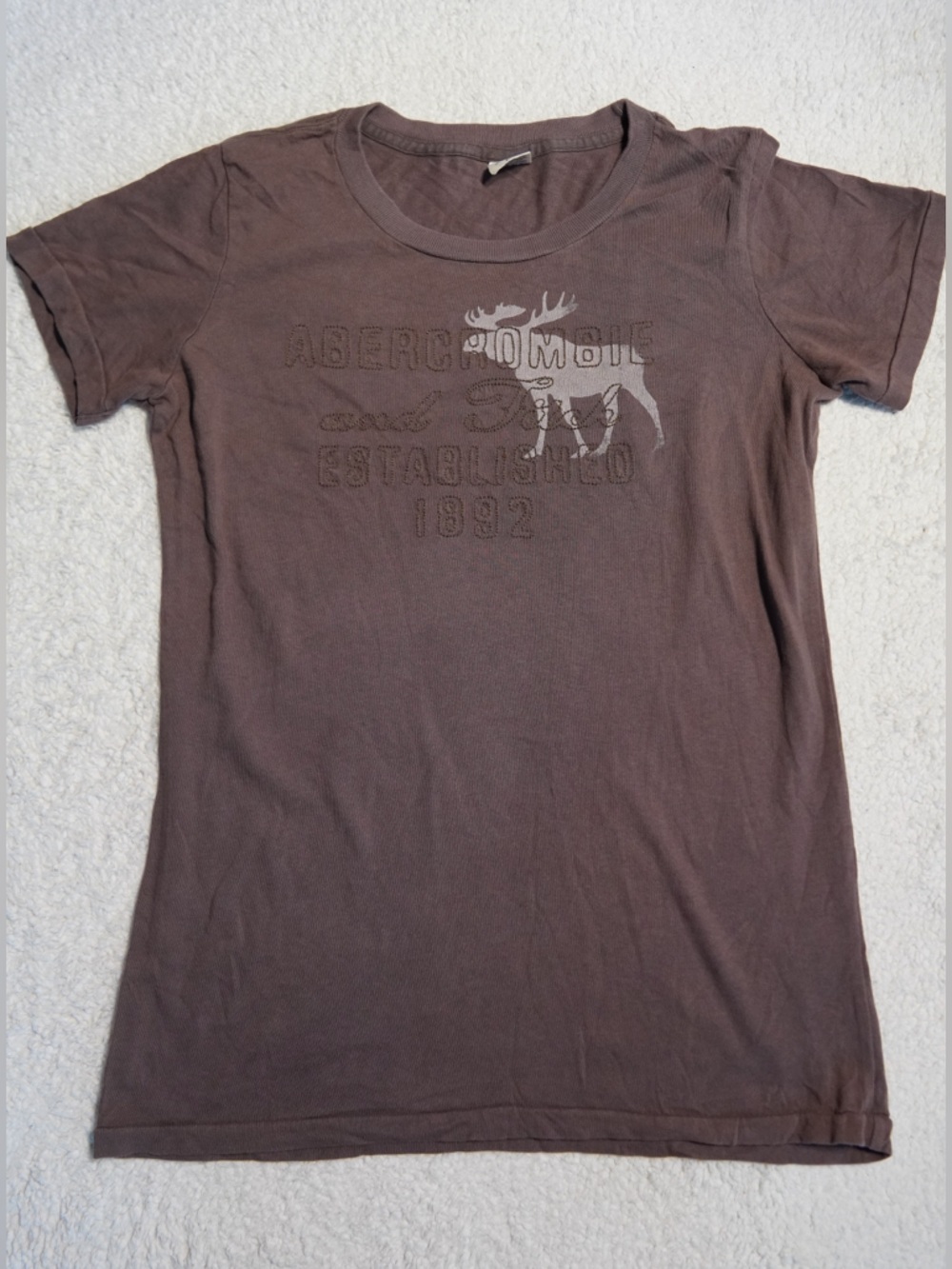 Abercrombie & Fitch Mauve-Brown Vintage Logo Tee